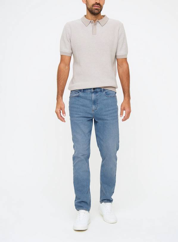Light Denim Blue Slim Fit Jeans  40R